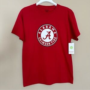 NEW Alabama Crimson Tide T Shirt Unisex Medium Men's Women's Red White Hanes